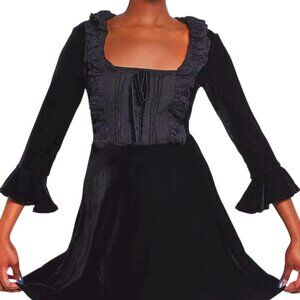 Killstar Black Mini Dress with Ruffle Details